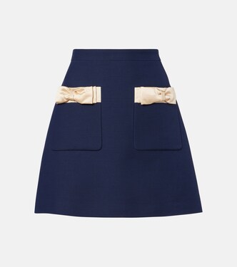 Crepe Couture bow-detail miniskirt | Valentino