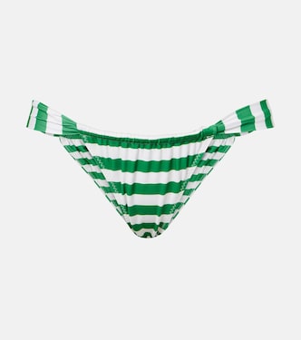 Ruched striped bikini bottoms | Same