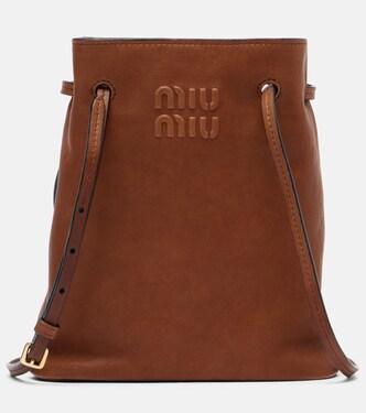 Logo leather crossbody bag | Miu Miu