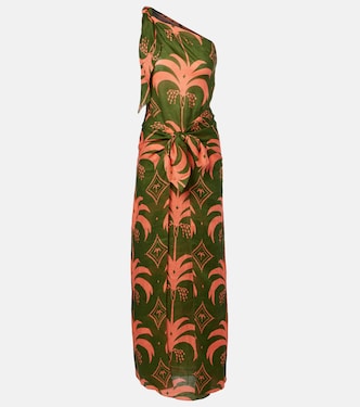Asymmetric printed linen maxi dress | Johanna Ortiz