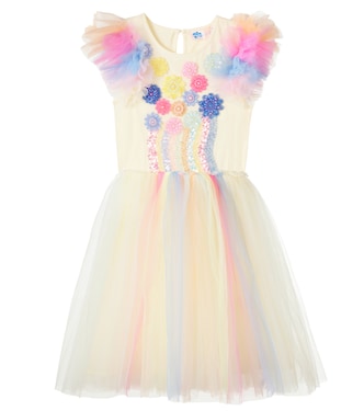 Sun Ray embellished cotton tulle dress | Tutu Du Monde