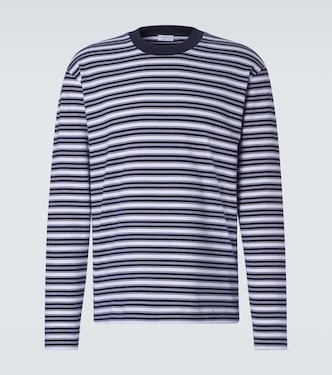 Striped cotton jersey T-shirt | Sunspel