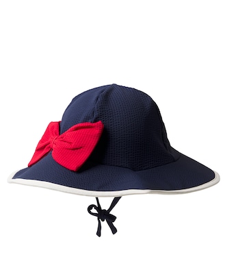 Bowie bow-detail seersucker sun hat | Konges Sløjd