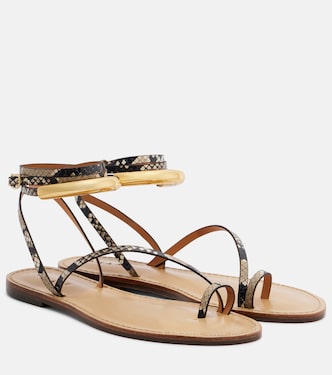 Sandalias Kalahari de piel grabada | Amanu