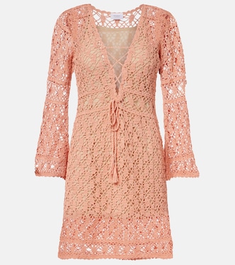 Vestido corto Bianca de croché de algodón | Anna Kosturova