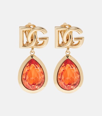 DG crystal-embellished clip-on earrings | Dolce&Gabbana