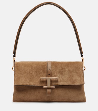 T Timeless Small suede shoulder bag  | Tod's