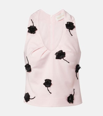Floral-appliqué top | Shushu/Tong