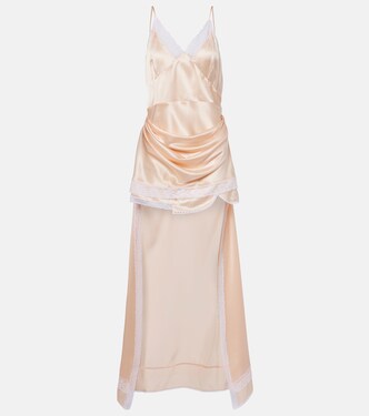 Slipdress aus Seidensatin mit Spitze | Magda Butrym