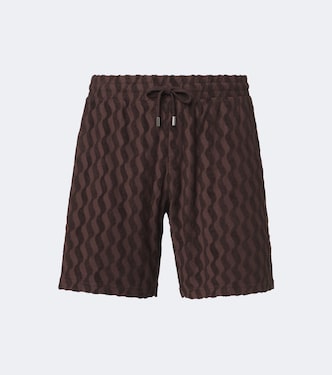 Terry-trimmed cotton-blend shorts | Frescobol Carioca