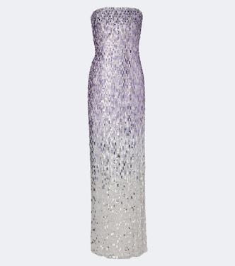 Lucille sequined strapless gown | Jenny Packham