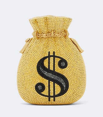 Money Bag crystal-embellished clutch | Judith Leiber Couture