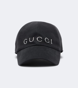 Gorra de lona en mezcla de algodón adornada | Gucci