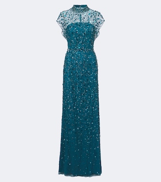 Abito lungo Crystal Drop | Jenny Packham