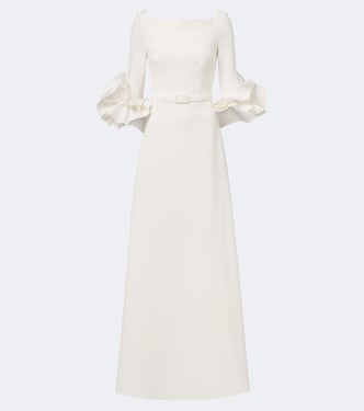Belisa belted ruffled crêpe gown | Safiyaa