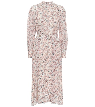 Robe midi en soie à fleurs | Chloé