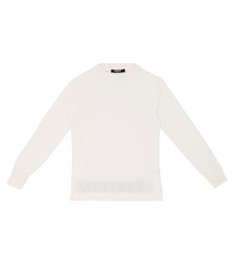 Logo virgin wool sweater | Balmain Kids