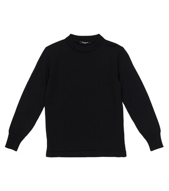 Logo intarsia wool sweater | Balmain Kids