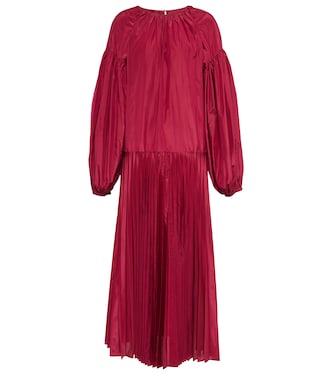 Pleated taffeta midi dress | Valentino