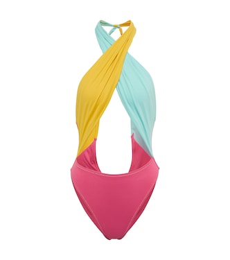 Colorblocked cutout swimsuit | Reina Olga