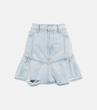 x Cara Delevingne minifalda peplum | 7 For All Mankind