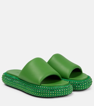 Embellished leather slides | JW Anderson