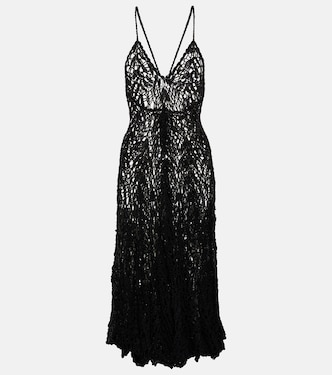 Open-knit cotton midi dress | Anna Kosturova