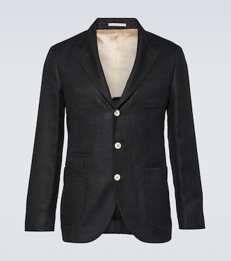 Blazer en lin, laine et soie | Brunello Cucinelli