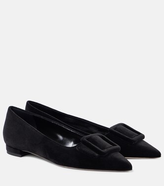Maysalepumpflat velvet ballet flats | Manolo Blahnik