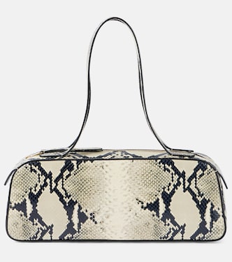 Simona snake-effect leather shoulder bag | Khaite