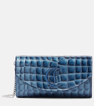 Loubi54 croc-effect leather wallet on chain | Christian Louboutin