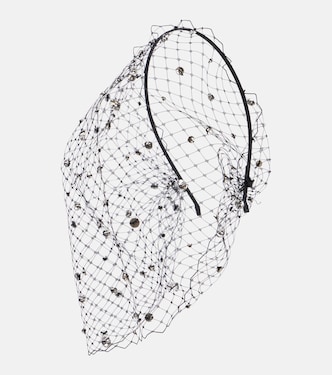 Stella embellished fishnet headband | Jennifer Behr
