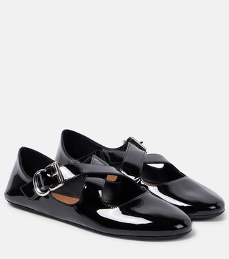 Criss Cross patent leather ballet flats | Alaïa