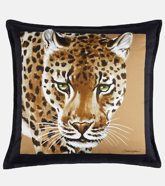 Leopardo Small canvas cushion | Dolce&Gabbana Casa