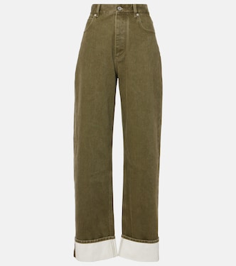 High-rise intrecciato wide-leg jeans | Bottega Veneta