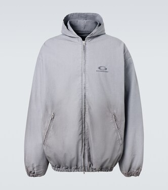 Cotton ripstop zip-up hoodie | Balenciaga