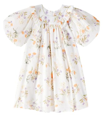 Floral smocked cotton dress | Petite Amalie  
