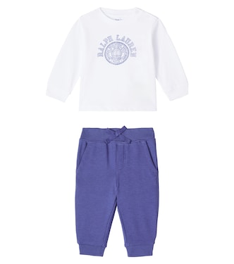 Baby cotton-blend sweatshirt and sweatpants set | Polo Ralph Lauren Kids