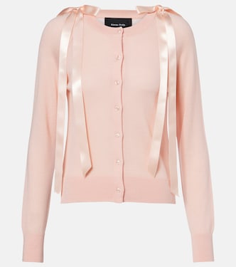 Bow-detail wool and silk cardigan | Simone Rocha