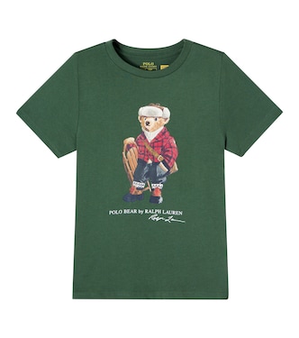 T-shirt in jersey di cotone con stampa | Polo Ralph Lauren Kids