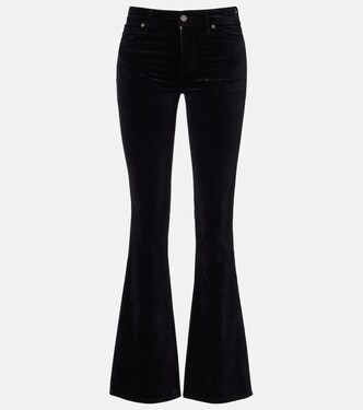 Mid-Rise-Schlaghose Leggy Bootcut aus Samt | 7 For All Mankind