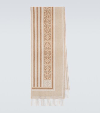 Anagram wool and cashmere jacquard scarf | Loewe