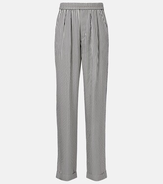 Striped silk straight pants | Tom Ford