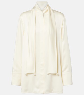 Scarf-detail satin shirt | Jil Sander