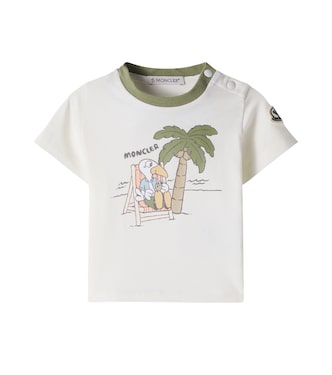 Baby logo printed cotton-blend T-shirt | Moncler Enfant
