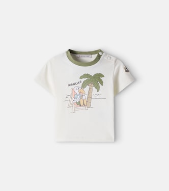 Baby logo printed cotton-blend T-shirt | Moncler Enfant
