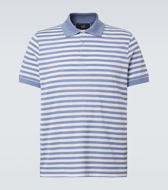 Polo en mezcla de seda y algodón a rayas | Dunhill