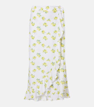 Printed ruffled wrap skirt | Melissa Odabash