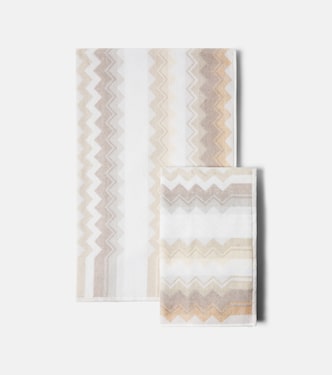 Giacomo set of 2 cotton terry towels | Missoni