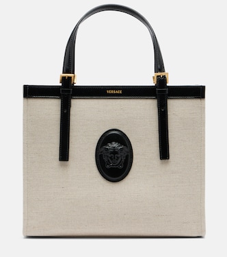 Shopper Rivière Small in canvas | Versace